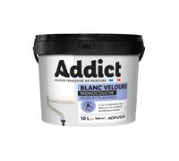 Peinture Murs Et Plafonds Monocouche Acrylique Blanc Velours 10l - Addict