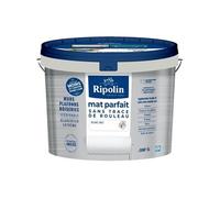RIPOLIN Mat Parfait - Peinture intérieure pour Murs & Plafonds - Blancheur Extrême - Sans Trace de Rouleau - Technologie UNILISS - Lessivable - Mat - 5L - Blanc