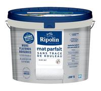 RIPOLIN Mat Parfait - Peinture intérieure pour Murs & Plafonds - Blancheur Extrême - Sans Trace de Rouleau - Technologie UNILISS - Lessivable - Mat - 5L - Blanc