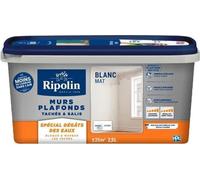 Peinture murs & plafonds tachés & salis - Spécial dégâts des eaux - Blanc mat - RIPOLIN - 2,5L