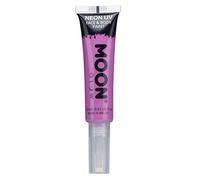 Peinture néon UV visage et corps avec pinceau de Moon Glow - 15ml - Intense Violet