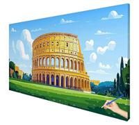 Peinture Numero Adulte 180x70cm Peinture Numero Enfant Paysage Activité Manuelle Adulte Painting by Numbers Rome Cheerful Painting Art Kits Tableau a Peindre pour Cadeau Femme Decoration Murale H-71