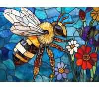 Peinture Numero Adulte abeille fleur Kits de Peinture au Numéro avec 3 Pinceaux et Pigment Acrylique, DIY Activité Manuelle Adulte Numéro d'Art 30x40cm pour Decoration Maison Cadeau Femme L0-386