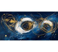 Peinture Numero Adulte Abstrait, doré Peinture Par NuméRos Enfants, Kit Complet DIY Avec Toile, Peinture Acrylique & Pinceaux, Activité Manuelle Adulte La DéTente, IdéAl Cadeau Femme 90x180cm U-101