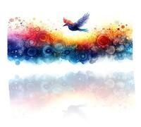 Peinture Numero Adulte abstrait oiseau, DIY Peinture Acrylique pour Adultes Enfants Débutants Facile sur Toile, Grand Peintures a l'huile Kits 100x200cmavec 3 Pinceaux et Peintures Décor Cadeaux Y-32