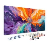Peinture Numero Adulte Abstrait, Peinture Numero Coloré Paint by Numbers Grand Format XXL 50x100 cm, Loisirs Créatifs Adultes avec Pinceaux et Pigment pour Deco Murale, Cadeau Femme/ Homme 4L-156