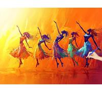 Peinture Numero Adulte Abstrait Peinture Numero Enfant Débutants Afrique Loisirs Créatifs Adultes Kits, DIY Paint by Numbers Acrylique Toile Tableau a Peindre Kits Cadeau Decoration Noel 70x50cm U-93