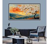 Peinture Numero Adulte Abstrait Peinture Numero Enfants Débutants, Loisirs Créatifs Adultes DIY Numéro d'art Complet Kit avec Pinceaux et Acrylique,Décoration Murale Arbre 20x40 inch Sans Cadre-y193