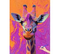 Peinture Numero Adulte Abstrait Peinture par Numero Adulte Enfant Kits DIY Girafe Paint by Numbers Art Creatif Bricolage Cheerful Painting by Numbers for Halloween Decoration Cadeau 80x110cm I-20