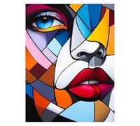 Peinture Numero Adulte Abstrait, Toile Peinture Numero Enfant Débutants Couleur, Canevas Kit Complet Adulte 70 x 50Cm Avec Pinceaux et Acrylique, DIY Paint by Numbers pour Decoration Murale LSJ-6185