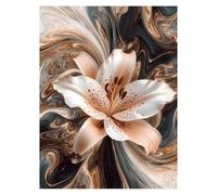 Peinture Numero Adulte Abstrait Toile Peinture Numero Enfant Fleur Activité Manuelle Adulte Wall Art Supplies 50x70 Cm Bricolage Couleur Paint by Numbers pour Cadeau Femme Decoration Murale model-7220