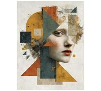 Peinture Numero Adulte Affronter Toile Peinture Numero Enfant Abstrait, Kit Creatif Activité Manuelle Adulte 50x70 cm Acrylique Paint by Numbers for Adults pour Decoration Murale Cadeau Femme 8YH-5758