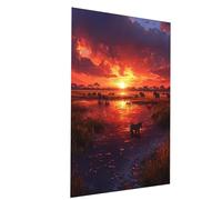 Peinture Numero Adulte Afrique DIY Activité Manuelle Adulte, Peinture Numero sur toile à l'aide de Acrylique et de pinceaux Animal, Paint by Numbers pour Cadeau Decoration Murale 70x50cm Model-05909