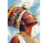 Peinture Numero Adulte Afrique Peinture par Numero Adulte Enfant Kits DIY Rétro Paint by Numbers Art Creatif Bricolage Cheerful Painting by Numbers for Halloween Decoration Maison Cadeau 50x70cm J-31