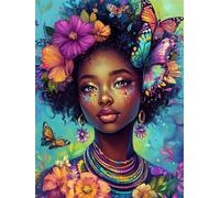 Peinture Numero Adulte Afrique Peinture par Numero Enfant Femme,DIY Adulte Loisirs Créatifs Toile Peintures à l'huile Kits avec Acryliques et Pinceaux pour Débutants et Femme Cadeaux 20x30cm E1-473