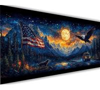 Peinture Numero Adulte Aigle Peinture par Numero Enfant Paysage,DIY Adulte Loisirs Créatifs Toile Peintures à l'huile Kits,Acryliques Peintures et Pinceaux,Débutants et Femme Cadeaux 50x100 cm L1004