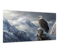 Peinture Numero Adulte Aigle, Peinture Par Numero Montagne DIY Adulte Débutants Kits, Numéros Coloré Toile, Acrylique et 3 Pinceaux , Décoration Intérieure Maison, Loisir Créatif Cadeau 50x100cm Y#A85