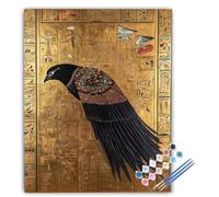 Peinture Numero Adulte Aigle Peinture par Numéros Adulte Or, Kit Creatif DIY Artisanat Avec Pinceaux et Acrylique, pour la Décoration Murale Maison, Cadeau pour Femme 30x40 cm Sans Cadre f4-446