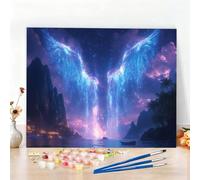 Peinture Numero Adulte Aile Peinture par Numero Adulte Abstrait Activité Manuelle Complet Kit Bricolage Loisirs Créatifs Adultes Débutant avec Acrylique et Pinceaux, Décoration Noel 100x135cm W6-17