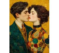 Peinture Numero Adulte Amour, Baiser Peinture Numero Enfant Kits, DIY Loisirs Créatifs Adultes Débutants avec Pinceaux et Pigment Acryliques, Cadeau Femme, Tableau Decoration Murale, 60x90cm 1-6871