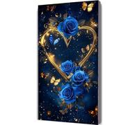 Peinture Numero Adulte Amour Peinture par Numero Enfant Rose, DIY Adulte Loisirs Créatifs Toile Peintures à l'huile Kits avec Cadre Acryliques Peintures et Pinceaux pour Femme Cadeaux 60x120cm LE-319