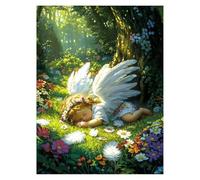 Peinture Numero Adulte Ange, Toile Peinture Numero Enfant Débutants Jardin, Canevas Kit Complet Adulte 40x30CM Avec Pinceaux et Acrylique, DIY Paint by Numbers pour Tableau Decoration Murale LSJ-0233