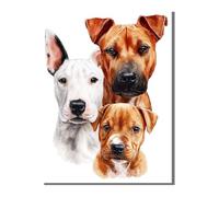 Peinture Numero Adulte Animal, DIY Peinture par Numero Adulte Kit Creatif Enfant ou débutants, avec 3 Pinceaux e 36 Acrylique pigmentée, Décoration Maison Maison Cadeau Femme Chien 60 x 80 cm ZBSWK812
