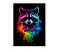 Peinture Numero Adulte Animal, Peinture Numero Adulte avec Cadre 45x60cm, 5D DIY Raton laveur Paint by Numbers avec 3 Pinceaux et Peintures Acryliques, Loisirs Créatifs Adultes Decoration Murale 0R-43