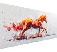 Peinture Numero Adulte Animal Peinture Numero Cheval Paint by Numbers avec Pinceaux Peintures Acryliques Toile Coloree Kits Loisirs Créatifs Adultes, Decoration Chambre, Cadeau Femme 50x100cm q5-494