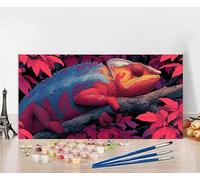 Peinture Numero Adulte Animal Peinture Numero Enfant Feuille D'éRable Painting by Numbers, DIY Loisir Creatif Adulte Couleur Canevas Travaux, Décoration Murale Cadeau Femme Sans Cadre 70x140cm B-HY72