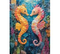 Peinture Numero Adulte Animal Peinture Numéro Sea Activite Manuelle Adulte Canevas Kit Complet Paint by Numbers DIY Coloré Canevas Painting Creatif pour Decora, Cadeau Femme 80x120cm Sans Cadre H-75F4