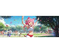 Peinture Numero Adulte Anime Grand Format 65x195 cm, DIY Mignon Peinture Numero Enfant avec Pinceaux, Pigment Acrylique, Peinture par Numero Adulte Kit, Décoration Murale Cadeau (Sans Cadre) -H979