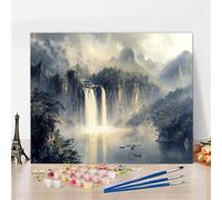 Peinture Numero Adulte Arbre Coloriage par Numero Adulte Automne DIY Peinture Acrylique pour Enfants, Painting by Numbers 70X70cm avec Peintures et Pinceaux, Sans Cadre Décoration Halloween Y5-367