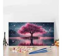 Peinture Numero Adulte Arbre, Kits de Peinture au Numéro 30x60cm Activité Manuelle Kit Numéro d'art Complet Creatif Bricolage Adulte Painting by Numbers Chambre Décoration Murale, Cadeaux Femme G8-731