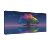 Peinture Numero Adulte Arbre, Peinture Numero Coloré Paint by Numbers Grand Format XXL 60x120cm, Loisirs Créatifs Adultes Avec Pinceaux et Pigment Acrylique pour Deco Murale, Cadeau Femme Y3-987