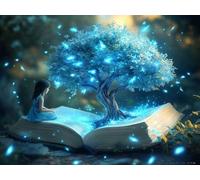 Peinture Numero Adulte Arbre Peinture Numero Livres Paint by Numbers for Adults avec 3 Pinceaux et Acryliques DIY Activité Manuelle Adulte pour Decoration Maison, Cadeau Femme 40x30CM -yym25012NY