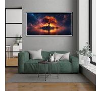 Peinture Numero adulte arbre Peinture par Numéros Ciel Étoilé Peinture par Numéro Kits pour, avec Pinceaux Peinture de Dessin de Pigment acrylique par Tableau Decoration Murale 50x100cm(Sans Cadre)