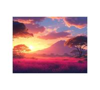 Peinture Numero Adulte Arbre Toile Peinture par Numero Enfant Débutant avec Toile Coucher de soleil 40x55cm Loisirs Créatifs Adultes Paint by Numbers pour Decoration Maison Cadeau Femme LZYH-9861