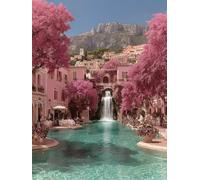 Peinture Numero Adulte Architecture, Peinture Numero pour Decoration Murale, Paysage DIY Paint by Numbers Kits, Activite Manuelle Adulte Débutants avec Pinceaux et Pigment Acryliques, 90x120cm 2-3543