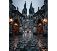 Peinture Numero Adulte Architecture, Voir Peinture Numero Enfant, DIY Loisirs Créatifs Adultes, Paint by Numbers Kits avec Pinceaux et Pigment Acryliques, Decoration Automne, Cadeau, 90x110cm, N-2530