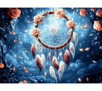 Peinture Numero Adulte Attrape RêVes Coloriage par Numero Adulte RêVe DIY Paint by Numbers, avec Pinceaux Peinture Loisir Creatif Enfant Cadeau Femme, Pour Decoration Maison Murale 20x30cm H - 679
