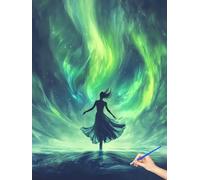 Peinture Numero Adulte Aurore Peinture Numero Ballet Activité Manuelle Adulte Paint by Numbers for Adults Loisir Creatif Kit DIY Cheerful Painting by Numbers Tableau Decoration Murale 70x90cm I-71