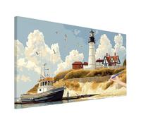 Peinture Numero Adulte Automne, DIY Peinture par Numero Enfant, Phare Paint by Numbers Activité Manuelle Adulte, Kits de Peintures au Numéro Toile Peintures 90x40cm pour Tableau Decoration Murale U-2
