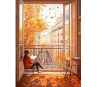 Peinture Numero Adulte automne femme Peinture par Numero Adulte pour Débutants, Peinture sur Toile avec 3 Pinceaux et des Peintures Acryliques, Cadeau pour Femmes et pour Décoration 50 X 70 CM J0-520