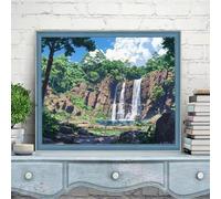 Peinture Numero Adulte Automne Forêt Peinture par Numéro, DIY Kit Dessin de Enfants Débutant, avec 3- Pinceaux Activite Manuelle Adulte Coloriage par Numeros, Décoration Halloween 40x50cm w6t-742