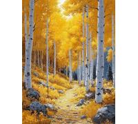Peinture Numero Adulte Automne Peinture Numero Enfant, Activité Manuelle Adulte Paint By Numbers Arbre DIY Creatif Toile Peintures à L'huile pour Décoration Murale Cadeau Femme 20x30cm Sans Cadre S-31