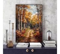 Peinture Numero Adulte Automne Peinture Numero ForêT Paint by Numbers Loisirs Créatifs Adultes Débutant avec Pinceau et Pigment Acrylique pour Decoration Chambre, Cadeau 40x50 cm Sans Cadre -bby2506Q3