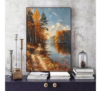 Peinture Numero Adulte Automne Peinture Numero ForêT Paint by Numbers Loisirs Créatifs Adultes Débutant avec Pinceau et Pigment Acrylique pour Decoration Chambre, Cadeau 20x30 cm Sans Cadre -bby250659