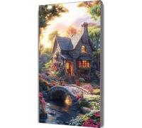 Peinture Numero Adulte Automne Peinture par Numero Enfant Jardin,DIY Adulte Loisirs Créatifs Peintures à l'huile Kits avec Cadre Acryliques Peintures et Pinceaux pour Femme Cadeaux 50x100cm LE-1066