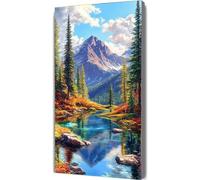Peinture Numero Adulte Automne Peinture par Numero Enfant Paysage,DIY Adulte Loisirs Créatifs Peintures à l'huile Kits avec Cadre Acryliques Peintures et Pinceaux pour Femme Cadeaux 60x120cm LE-1206